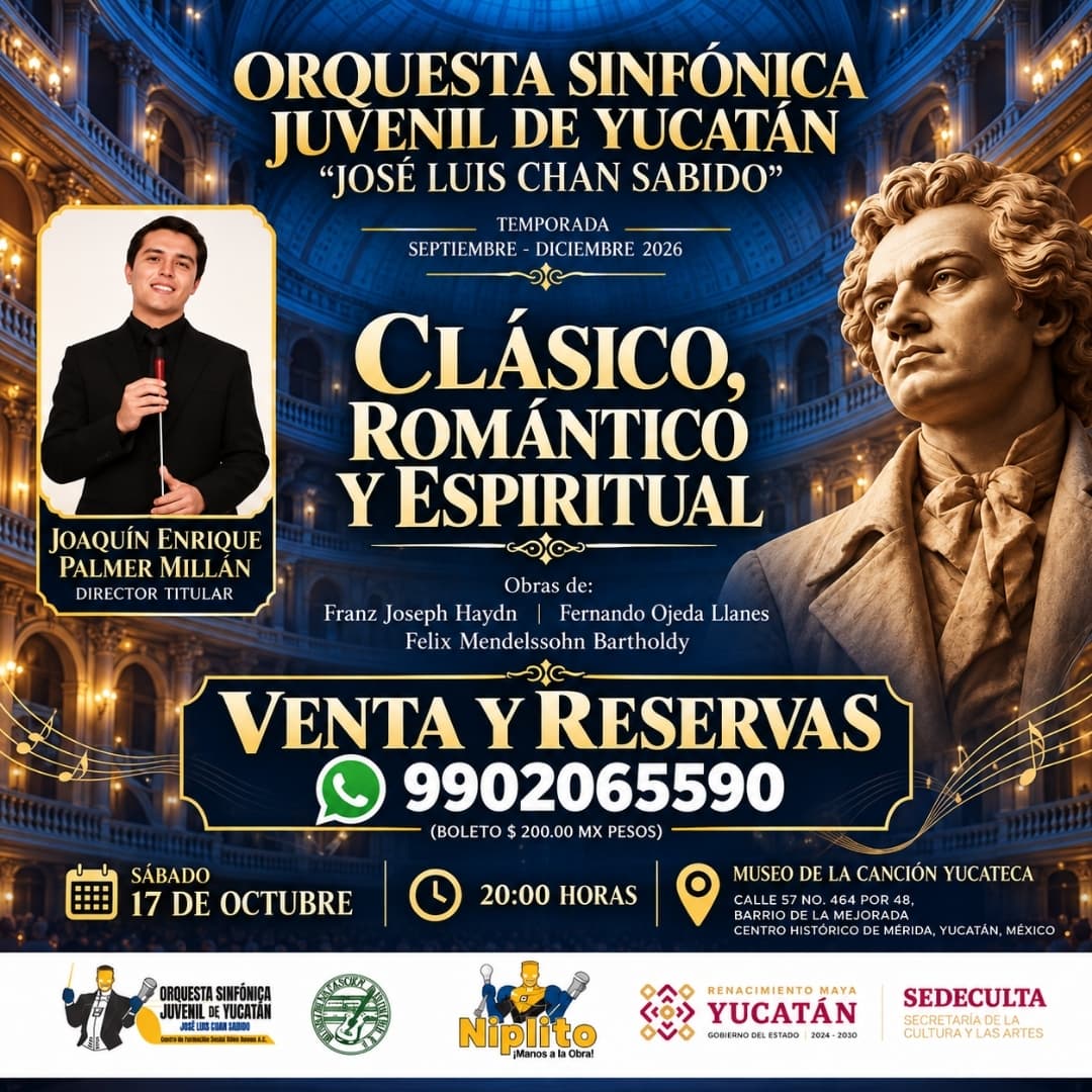 Póster de Orquesta Sinfonica Juvenil de Yucatán
